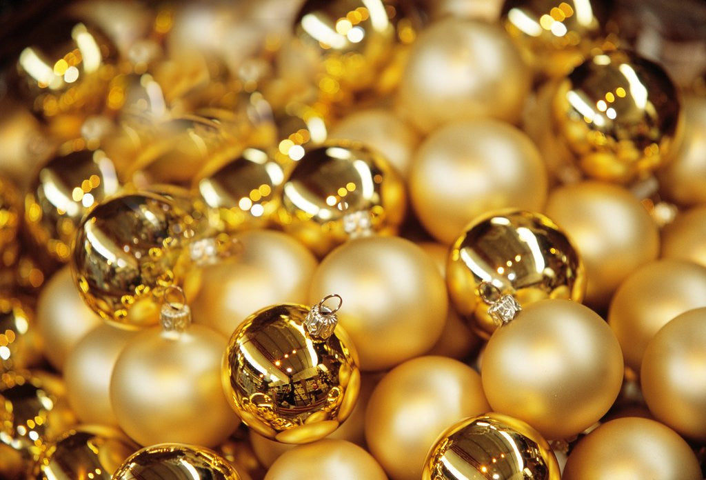 Detail of Christmas baubles by Anonymous