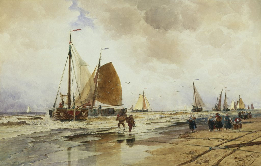 Detail of Beach at Schevingen, Holland by Thomas Hardy Bush