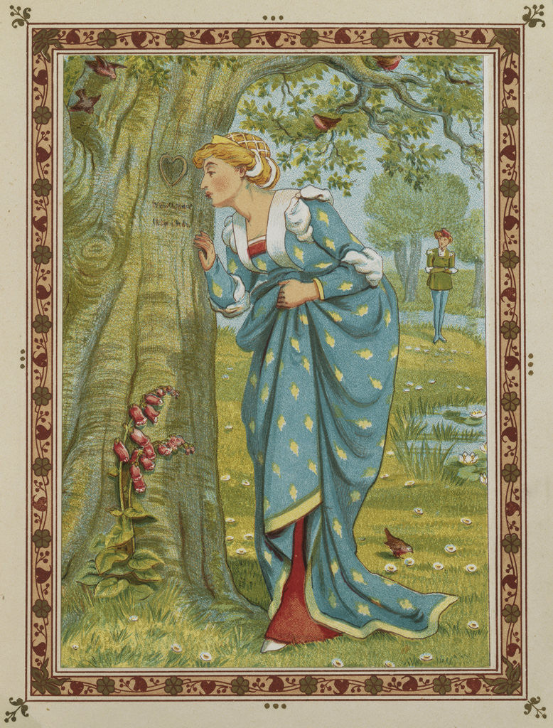 Detail of The Lovers' Tree by Walter Crane