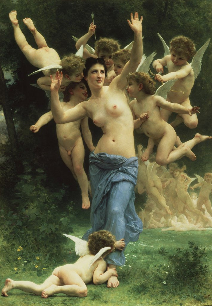Detail of Invading Cupid's Realm by William Adolphe Bouguereau