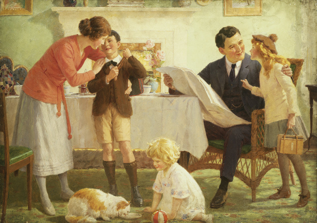 Detail of Leaving for School by Percy Tarrant