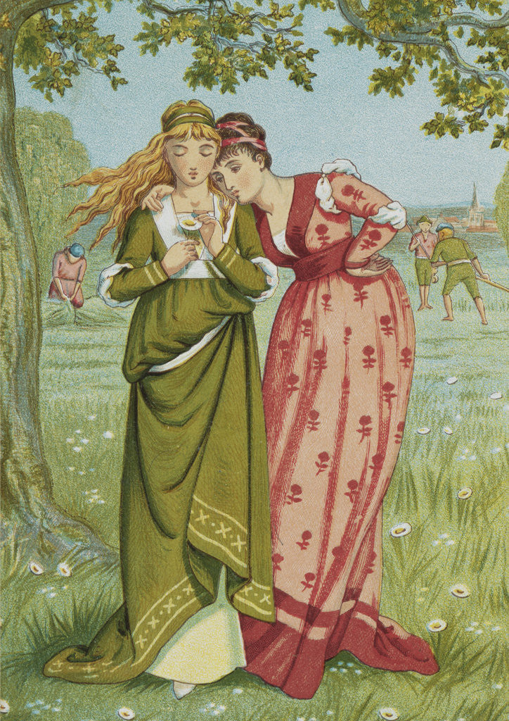Detail of He Loves Me, He Loves Me Not by Walter Crane