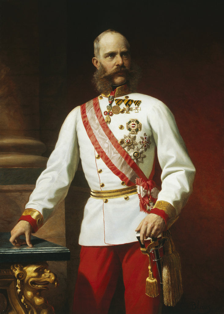 Detail of Kaiser Franz Josef I of Austria in Uniform by Carl von Blaas