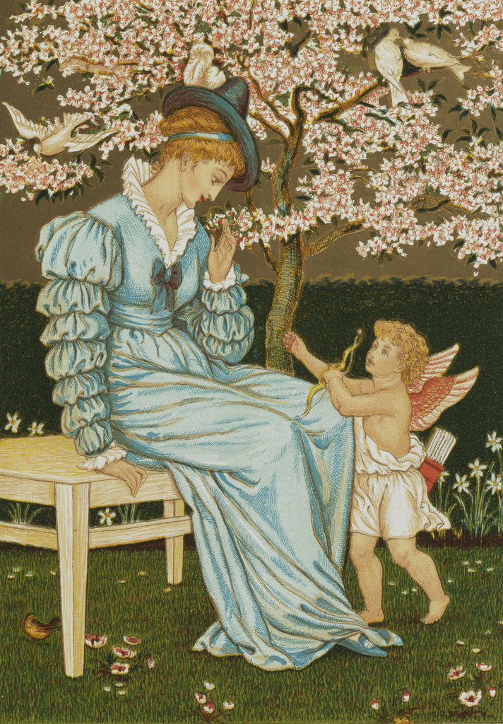 Detail of Cupid's Dart by Walter Crane