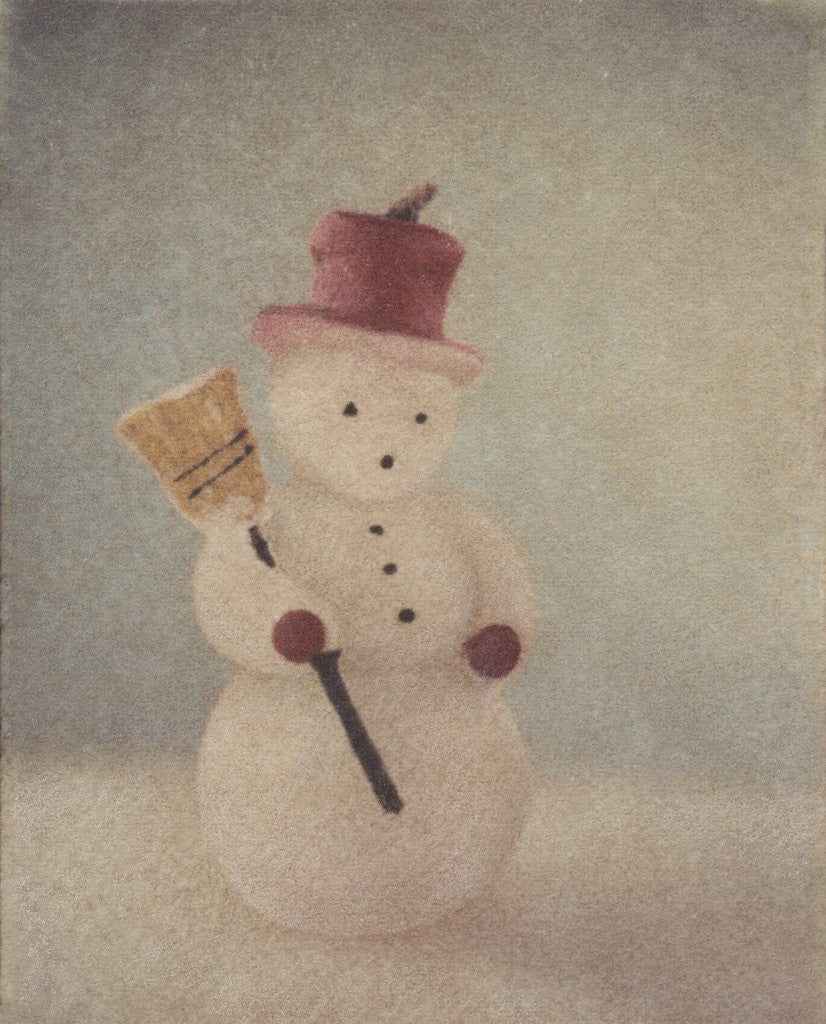 Snowman and Broom by Jennifer Kennard
