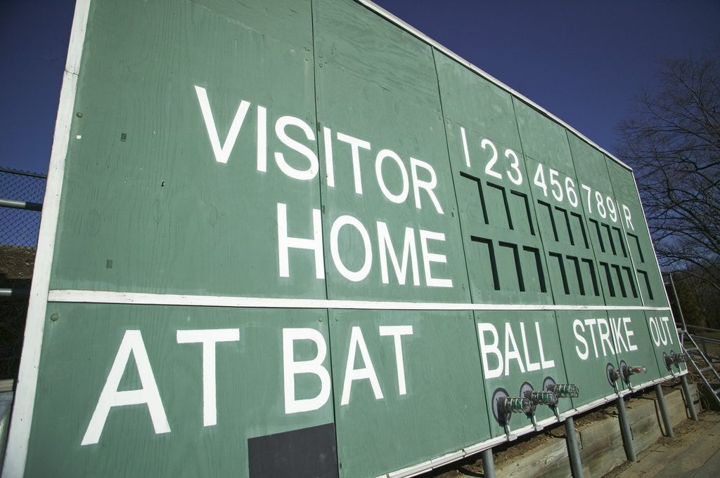 Detail of Baseball Scoreboard by Anonymous