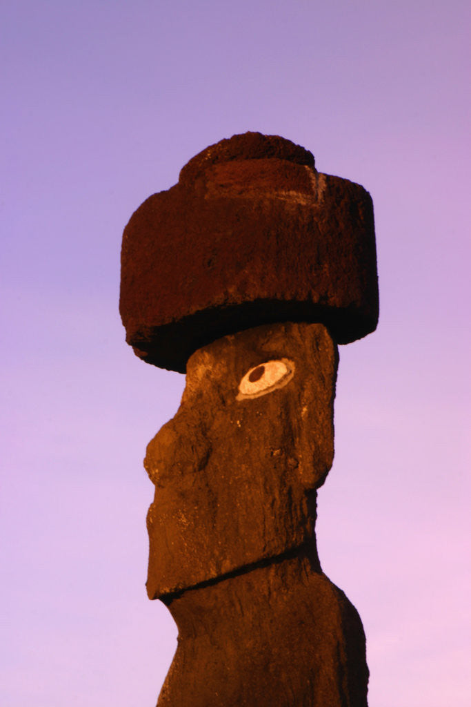 Detail of Moai at Sunrise by Anonymous