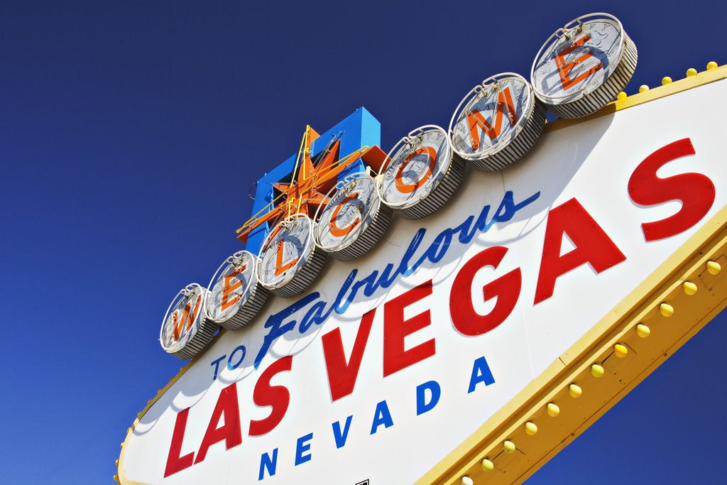 Detail of Welcome to Las Vegas Sign by Corbis