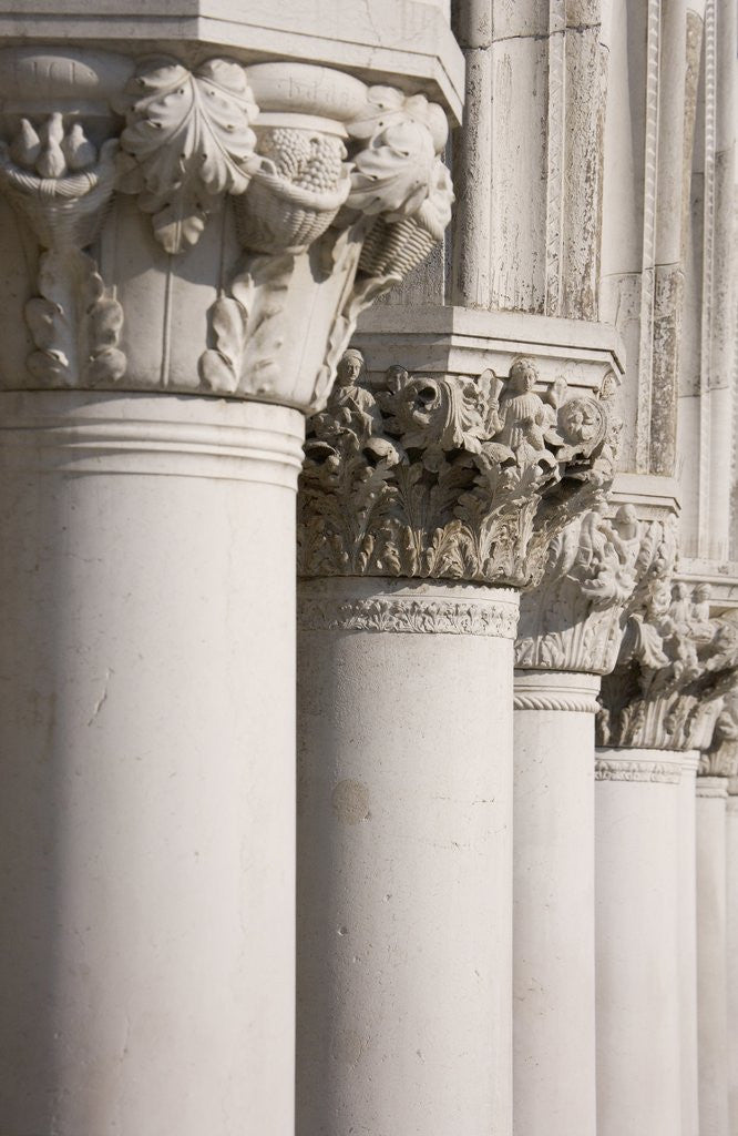 Detail of Column Sculptures of Doge's Palace by Anonymous