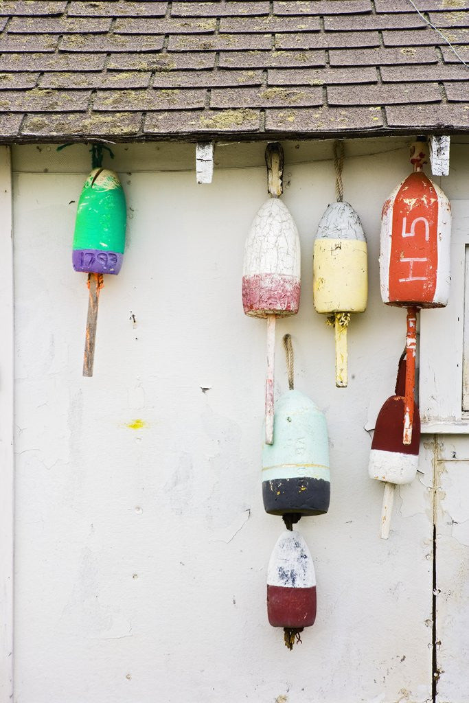 Detail of Lobster Buoys on Hut by Anonymous
