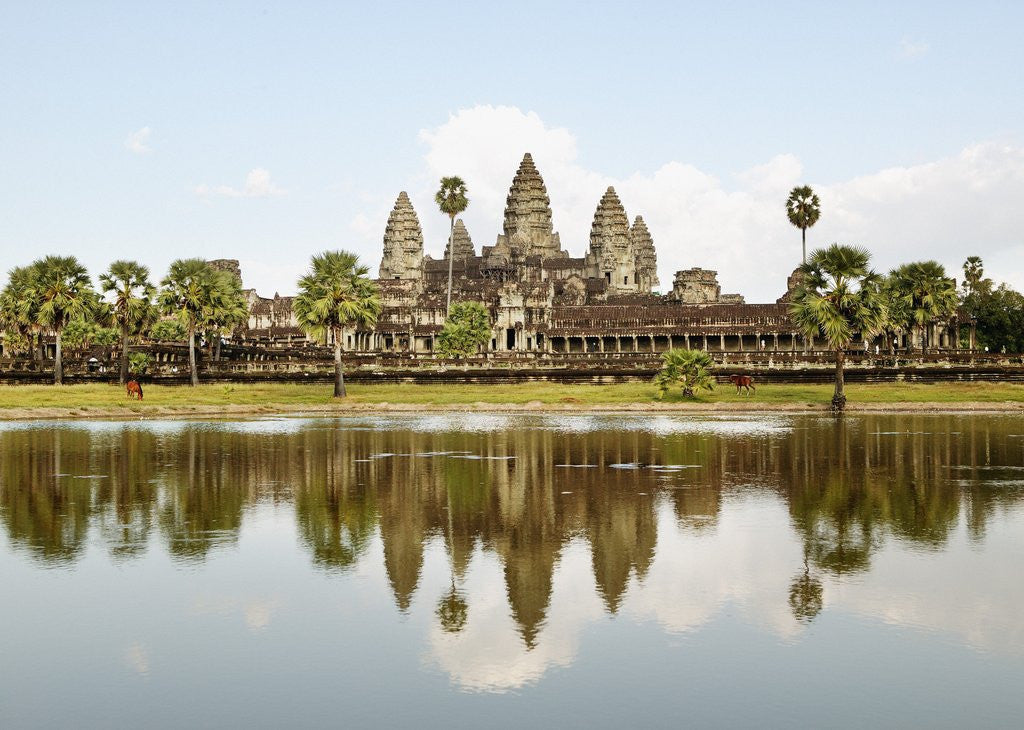 Detail of View of Angkor Wat City, Angkor, Cambodia by Anonymous