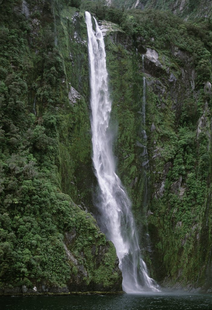 Detail of Waterfall on Milford Sound by Anonymous