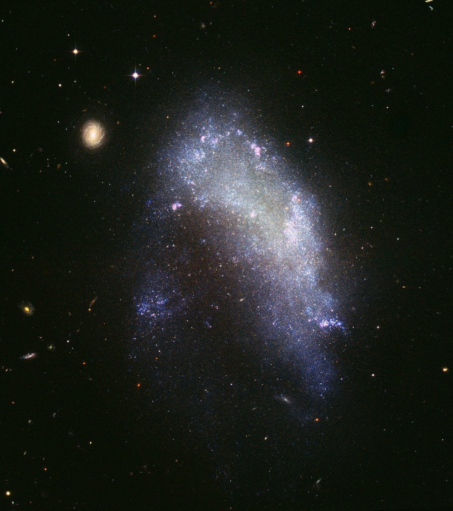 Detail of Galaxy NGC 1427A Plunges Toward the Fornax Galaxy Cluster by Anonymous