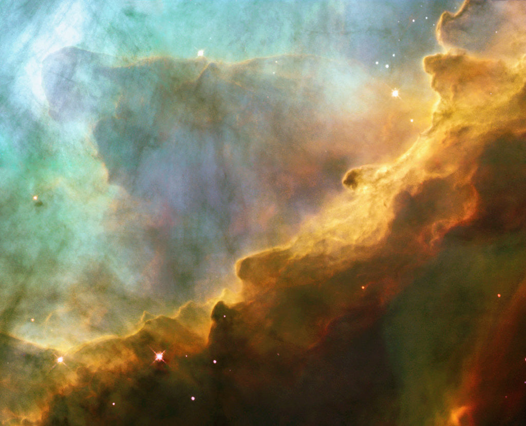 Detail of Hydrogen Glowing in Omega Nebula by Anonymous