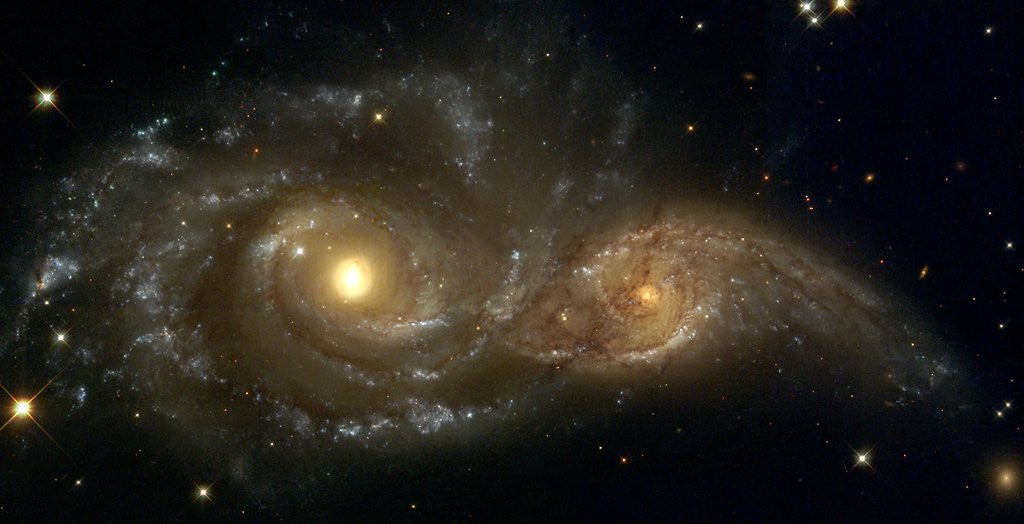 Detail of Galaxies Nearly Colliding by Corbis