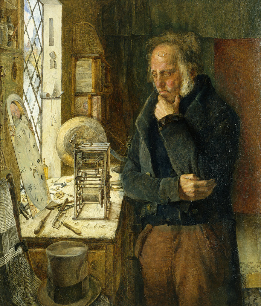 Detail of Our Village Clockmaker Solving a Problem by James Campbell