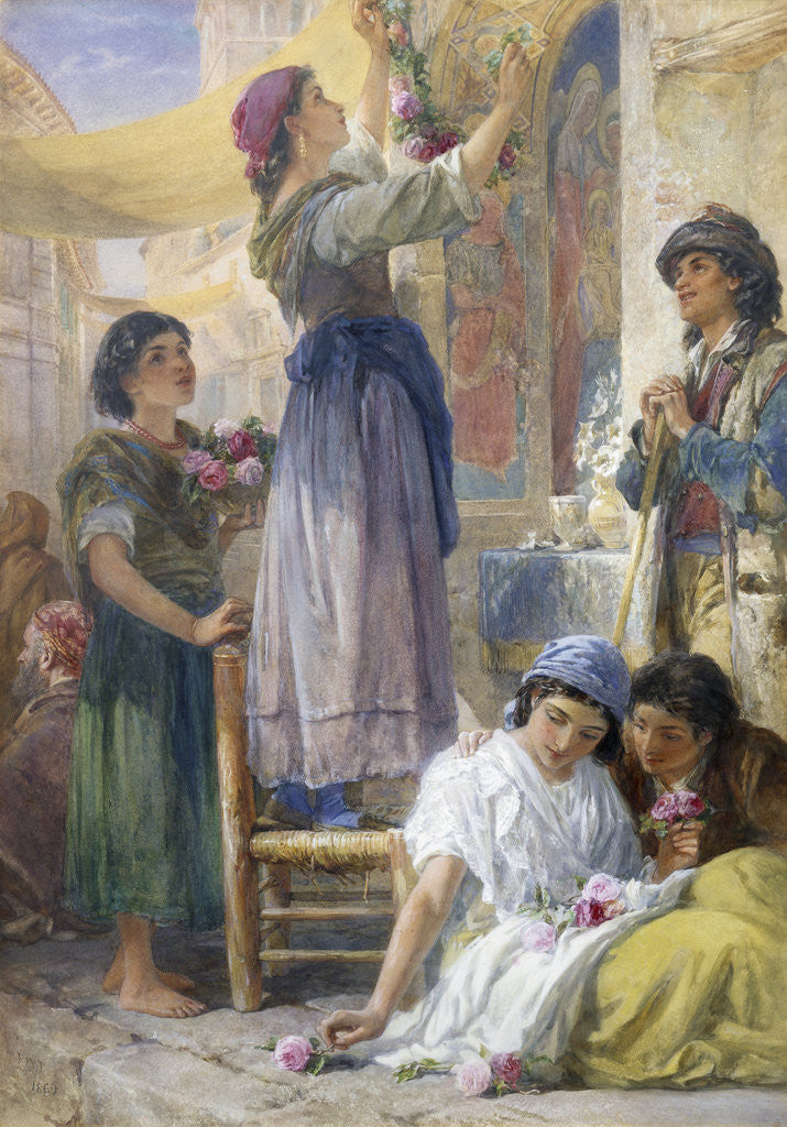 Detail of Preparing for the Festival by Francis William Topham