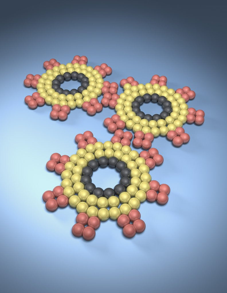 Detail of Gears Composed of Molecules by Corbis