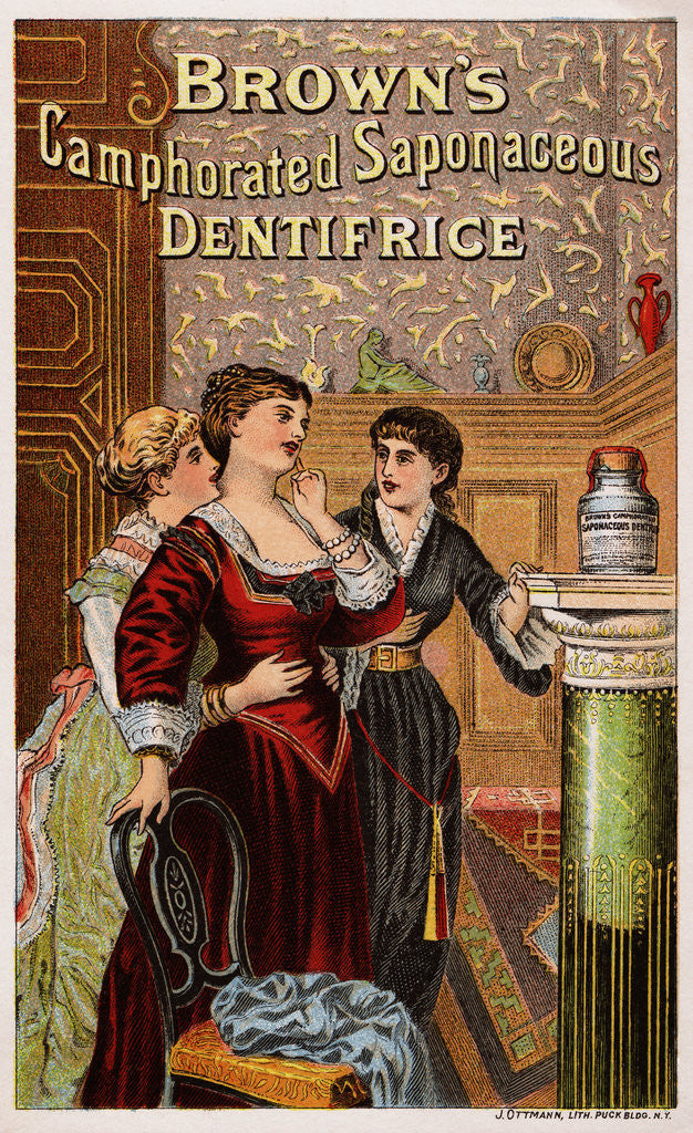 Detail of Brown's Camphorated Saponaceous Dentifrice Trade Card by Corbis
