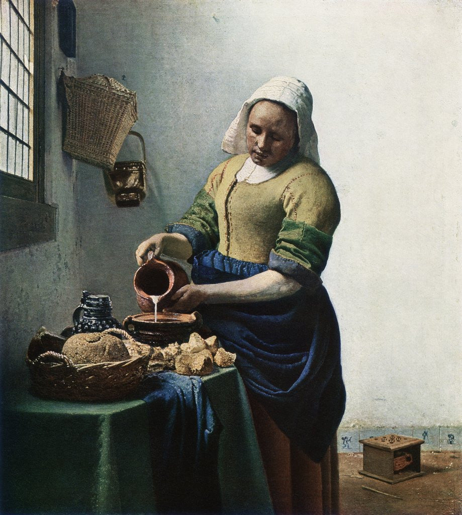 Detail of The Milkmaid by Jan Vermeer