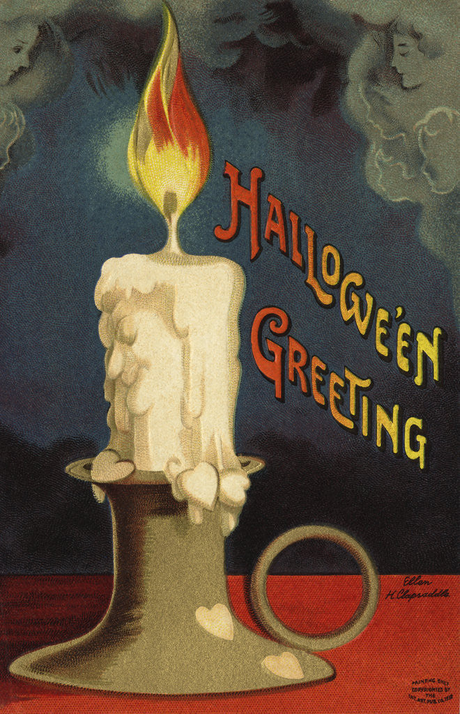 Detail of Hallowe'en Greeting Postcard by Ellen H. Clapsaddle