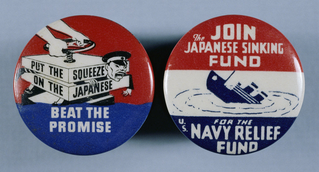 Detail of Anti-Japanese Buttons by Corbis