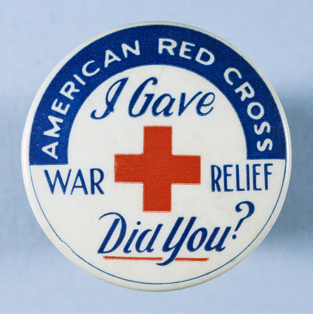 Detail of American Red Cross Button by Anonymous