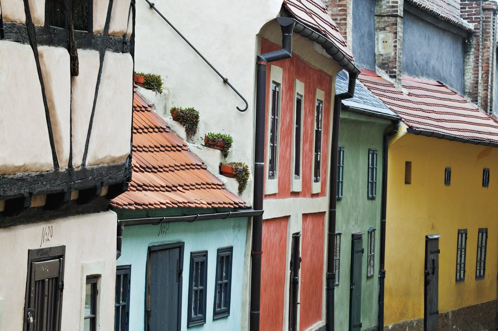 Detail of Golden Lane Inside Prague Castle Walls by Anonymous