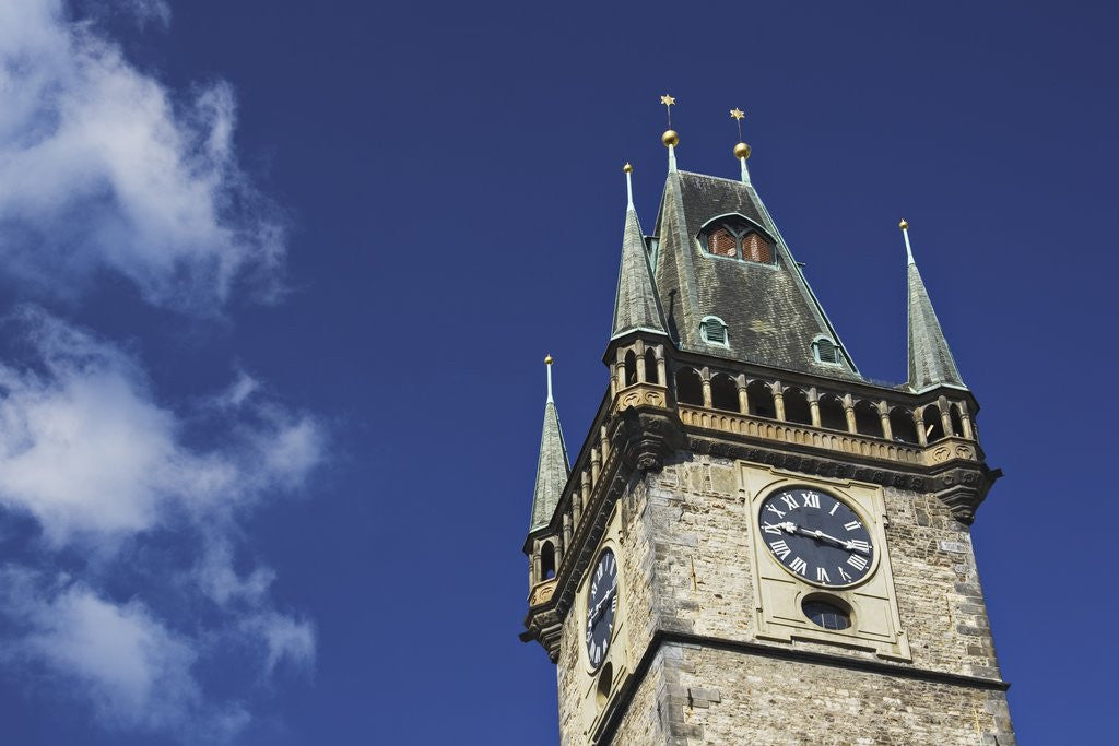 Detail of Old Town Hall Clock Tower in Prague by Corbis