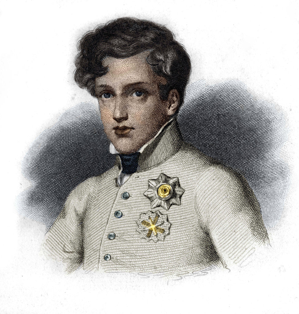 Detail of Portrait of Napoleon II, Duke of Reichstadt by Anonymous