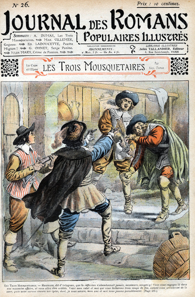 Detail of Magazine Illustration of the Three Musketeers by Anonymous