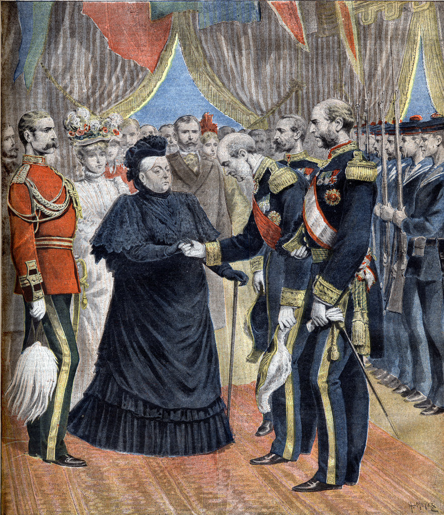Detail of Illustration of the Arrival of Queen Victoria at Cherbourg in 1897 by Anonymous
