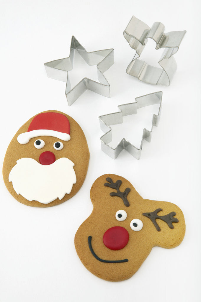Detail of Christmas Cookies and Cookie Cutters by Anonymous