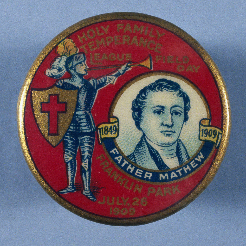 Detail of Temperance Organization Button by Anonymous