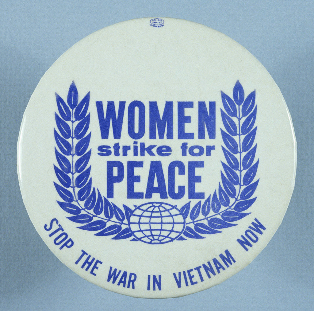 Detail of Anti-Vietnam War Button by Corbis
