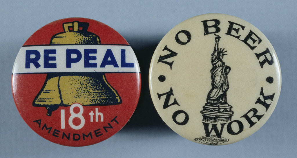 Detail of Anti-Prohibition Buttons by Anonymous