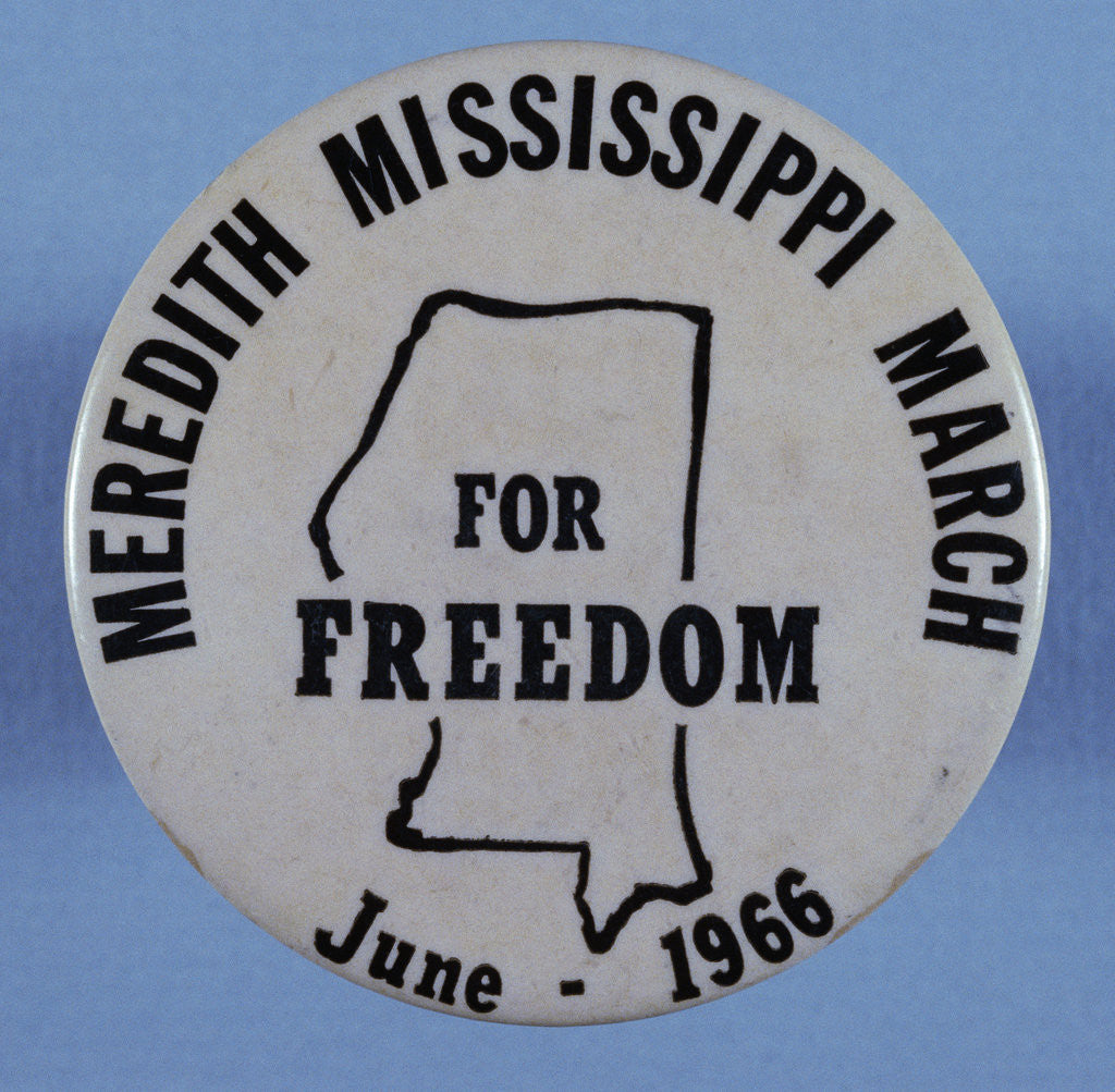 Detail of Meredith Mississippi March Button by Corbis