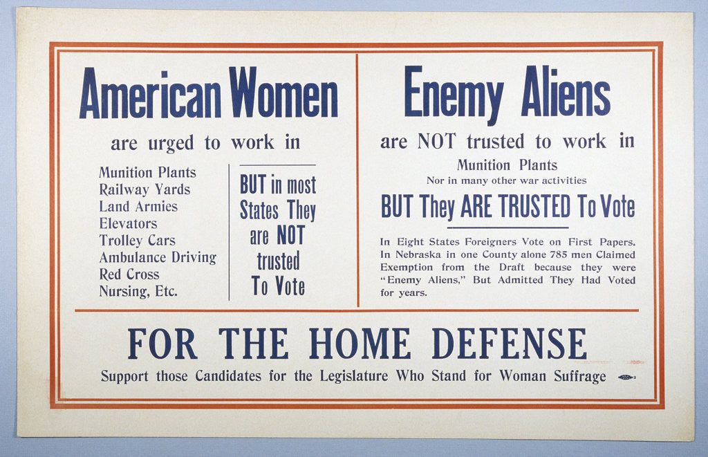 Detail of American Suffrage Poster by Anonymous