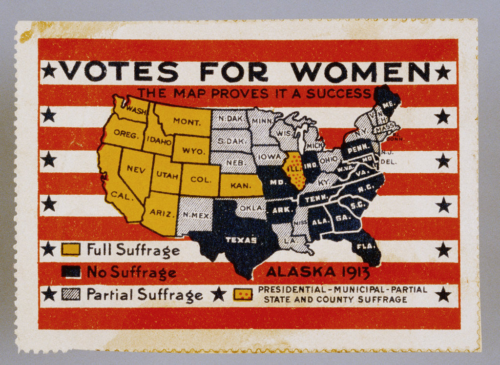 Detail of Votes for Women Stamp by Anonymous
