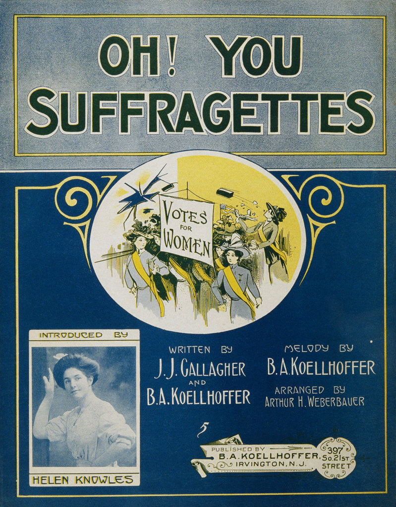 Detail of Oh! You Suffragettes Sheet Music by Anonymous