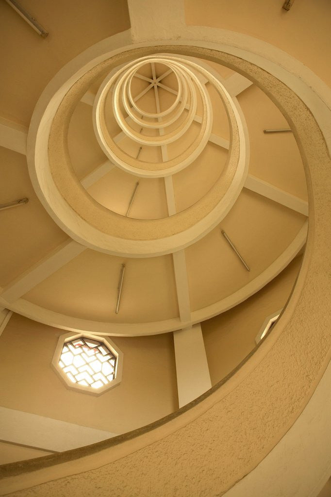 Detail of Abstract detail of interior spiral staircase by Anonymous