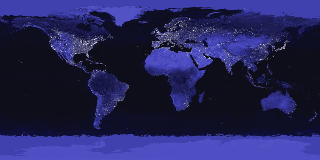 Detail of Earth at Night by Anonymous