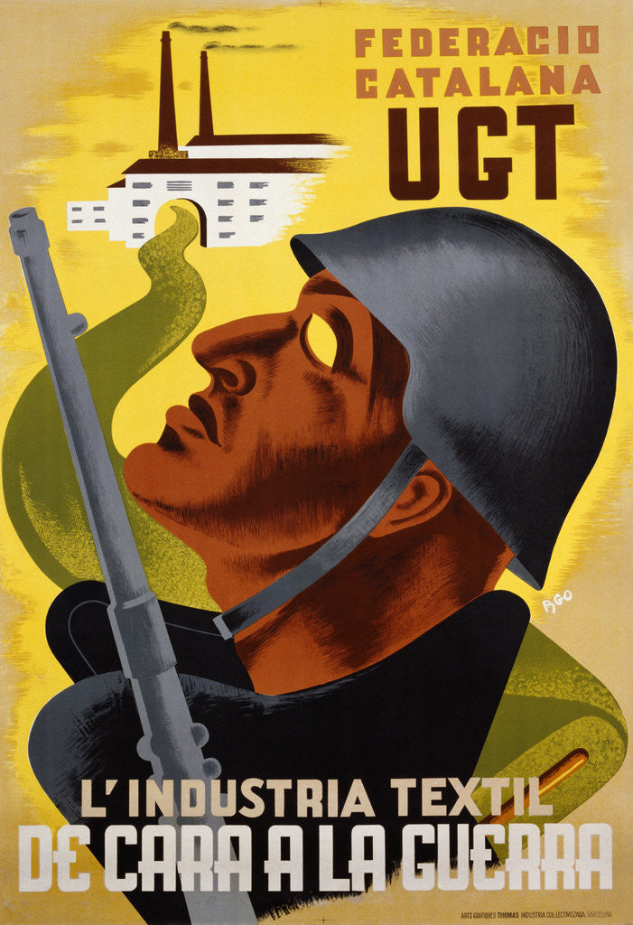 Detail of L'Industria Textil de Cara a la Guerra Poster by Anonymous