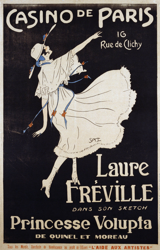 Detail of Casino de Paris Laure Freville Poster by Anonymous