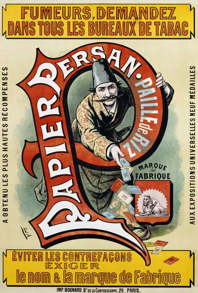 Detail of Papier Persan Poster by Anonymous