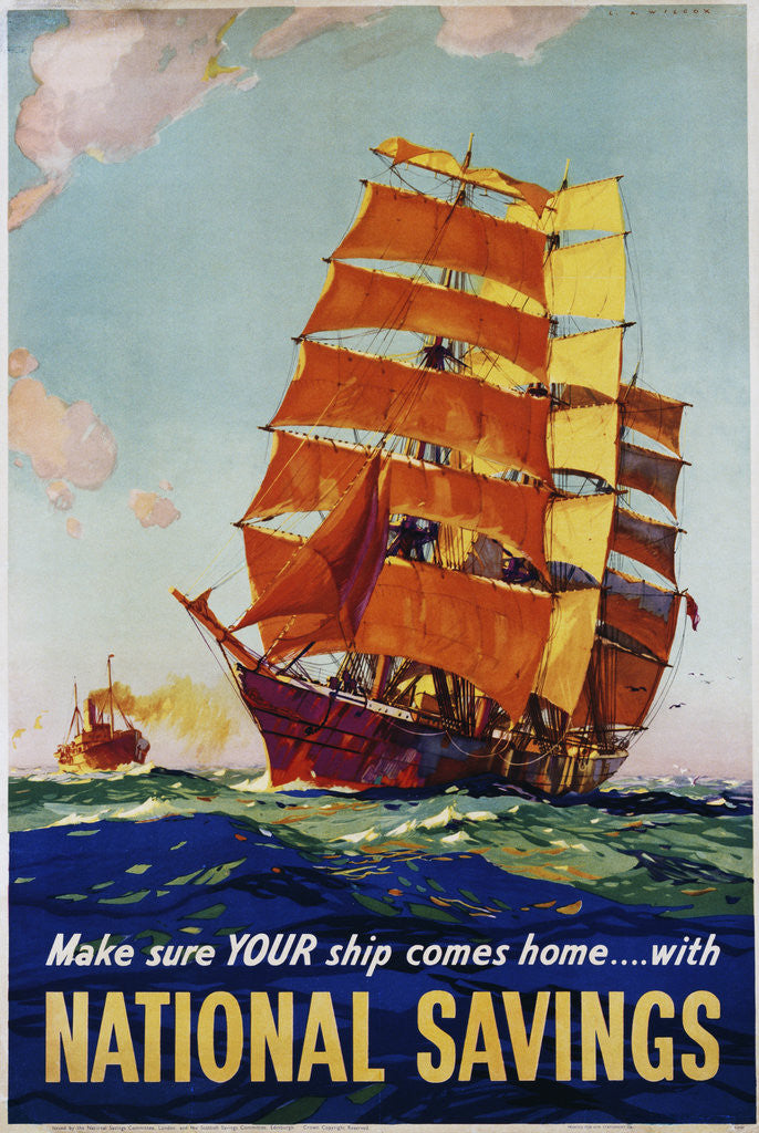 Detail of National Savings Poster by L.A. Wilcox