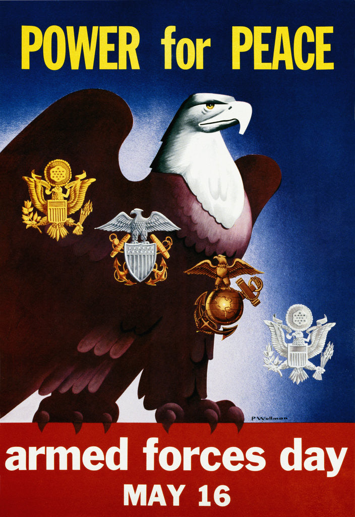 Detail of Power for Peace Poster by P. Wollman