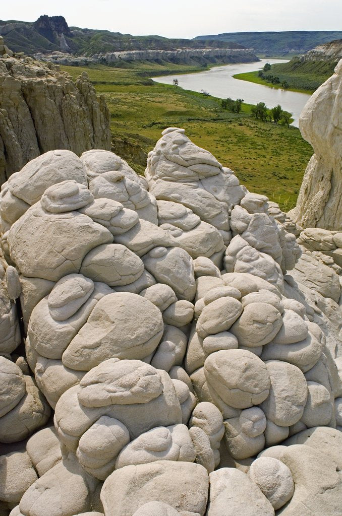 Detail of Sandstone Formations on the Banks of the Missouri by Anonymous