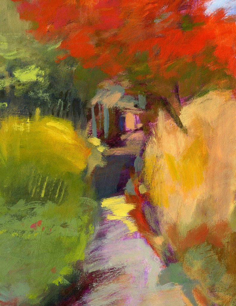 Detail of October Walk by Lou Wall