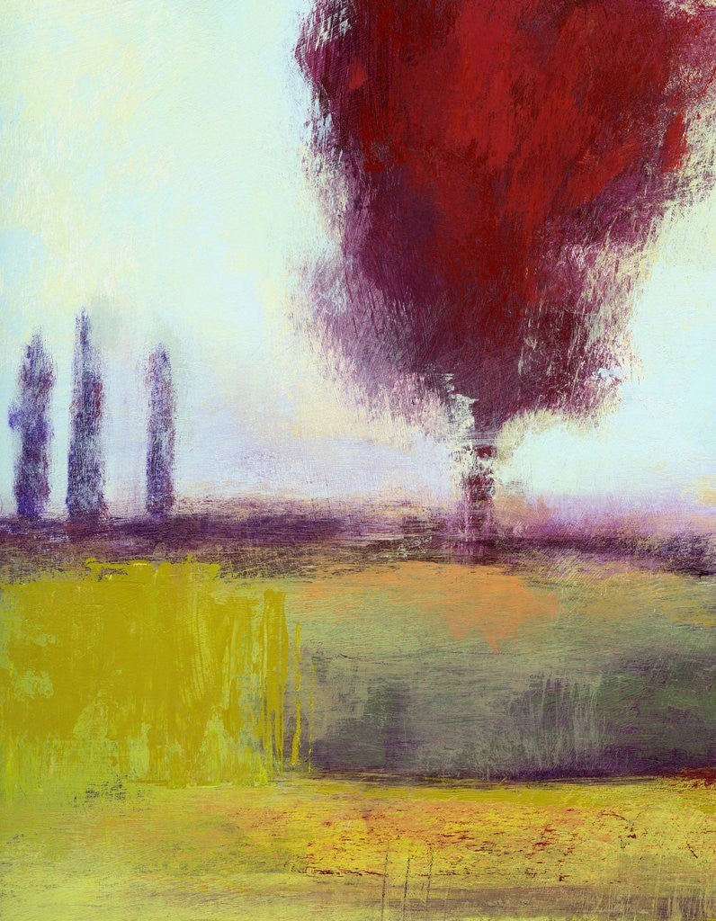 Detail of Three Cypress by Lou Wall